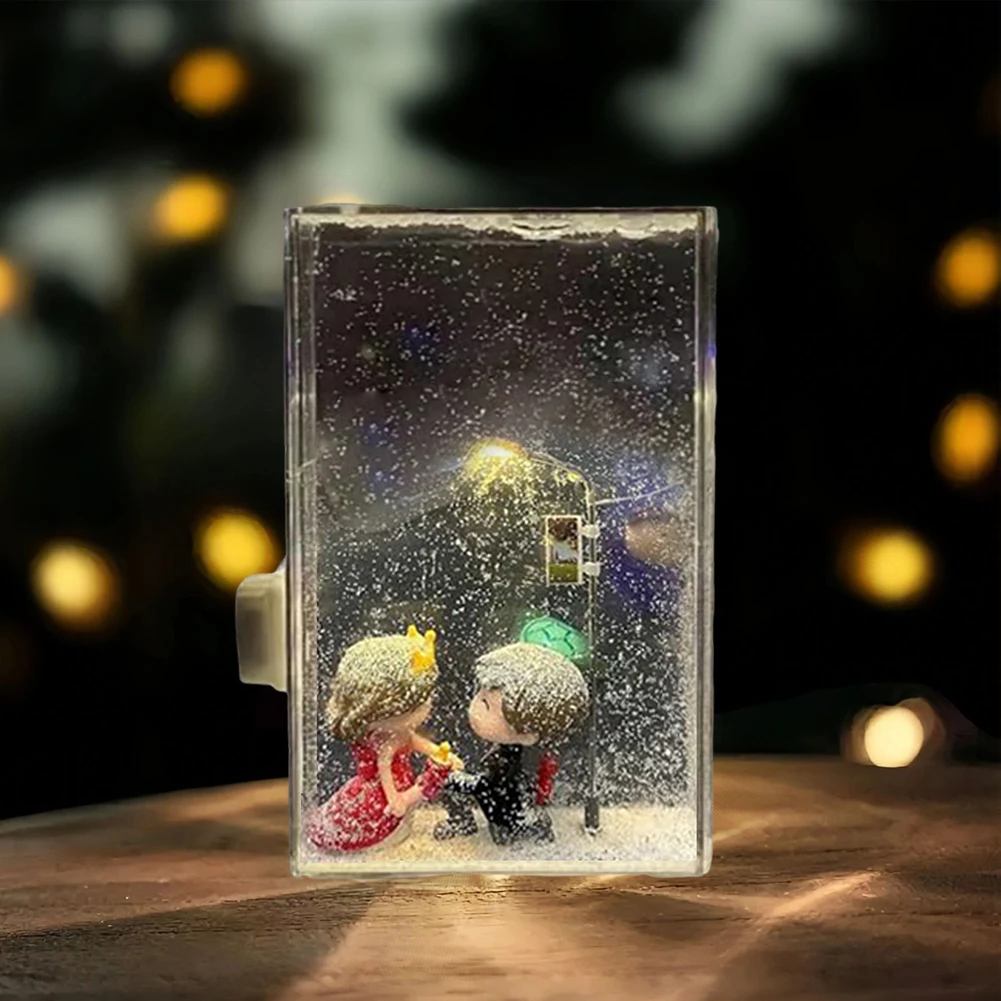 Snowy Lamp Material Pack Snow Scenery Night Light Realistic Snowy Night Street Lamp Handmade Christmas Light Xmas Party Favors