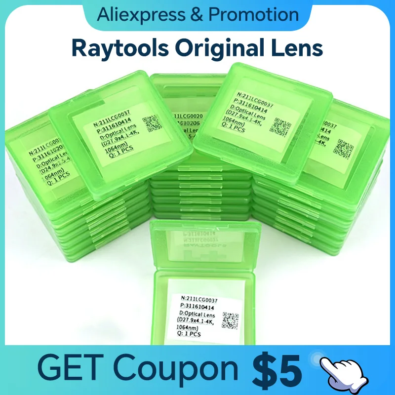 

Raytools Original Laser Lens Optical Glass Protective Windows 4kw 24.9*1.5 27.9*4.1 37*7 12kw 211LCG0037 211LCG0020 Head Part