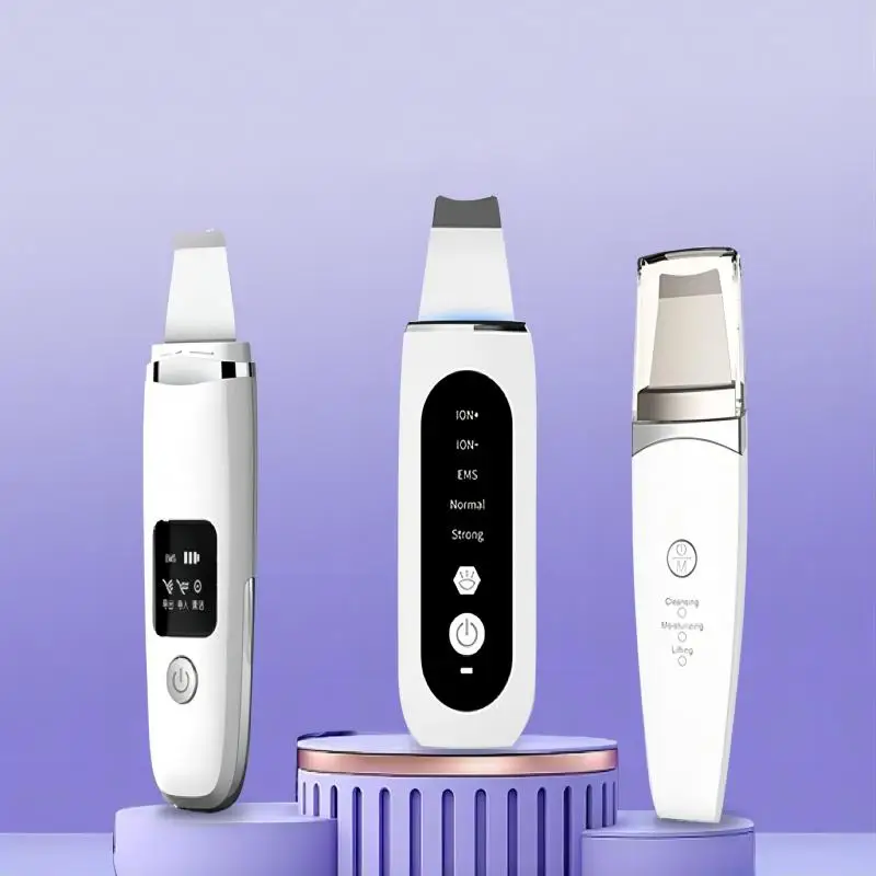 Ultrasonic Scrubber Ultrasound Facial Spatula Face Peeling Care Acne Pore Beauty Equipment Cleaner Dermabrasion Ion ToolS