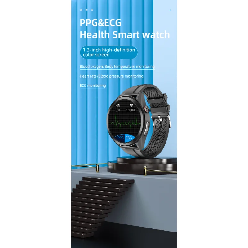 

2023 New W10 ECG + PPG Health Smart Watch Men Body Temperature Heart Rate Sleep Monitoring Sports Waterproof Women Smartwatch