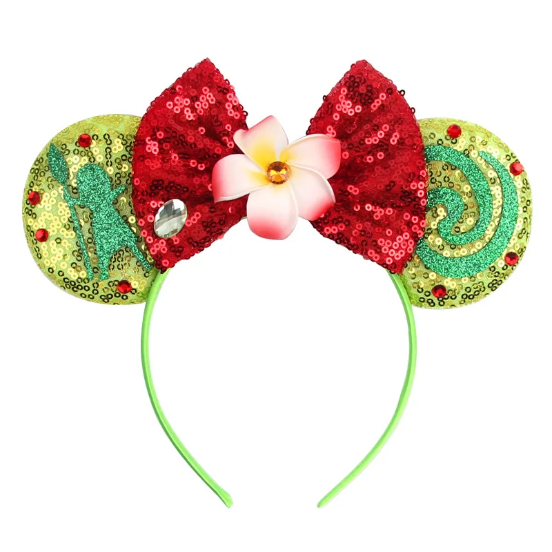Girls Tiana Princess Accessories Tinker Bell Head Band Crown Wand Gloves Necklace Bracelet Earrings Wing Sets For Kids Party 4
