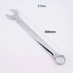 Dual - Purpose Chromium - Vanadium Steel Wrench with Open - End and High - Strength Box Design, 6 - 32mm Adjustable Size (Size - 27mm)