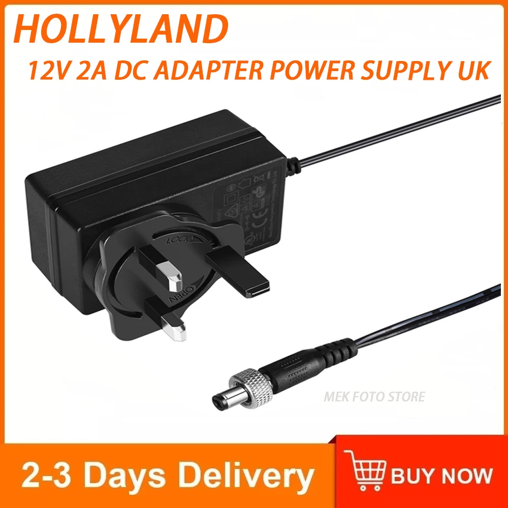 Hollyland 12V 2A DC Adapter Power Supply UK Standard For Mars 300 Pro