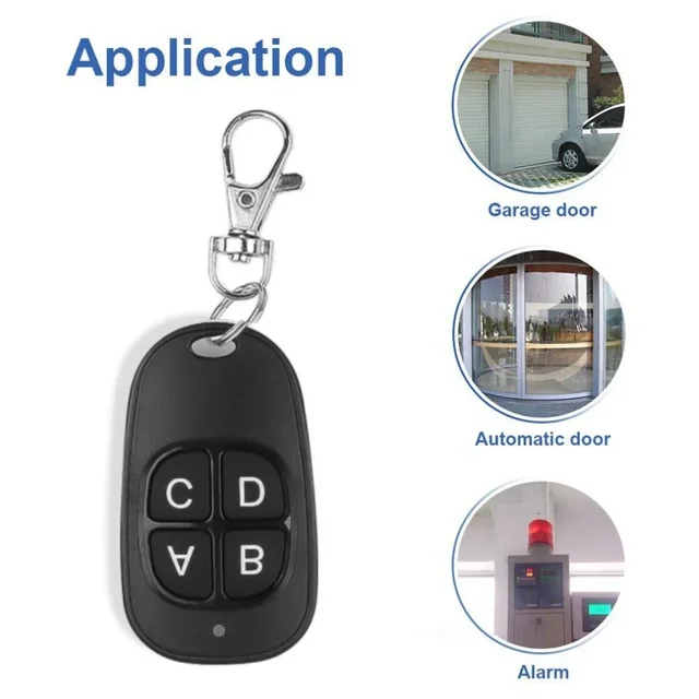 5-20pcs 433MHz Remote Control Universal Garage Remote 4 Buttons Duplicator Controller Replacement Wireless Car Keys for Garage 2