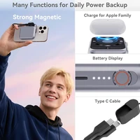 Batterie externe magnétique sans fil 3-en-1 OnePlus 5000 mAh, charge rapide 22,5 W pour Apple Watch, écouteurs, iPhone 17/16/15/14/13/12 6