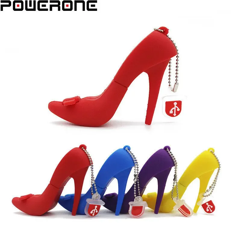 USB Flash Drives 128GB 64GB 32GB 16GB High-heeled Shoes Handbag USB 2.0 Memory Stick Creative Gift for Lady