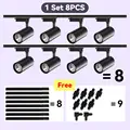 8 lights set black