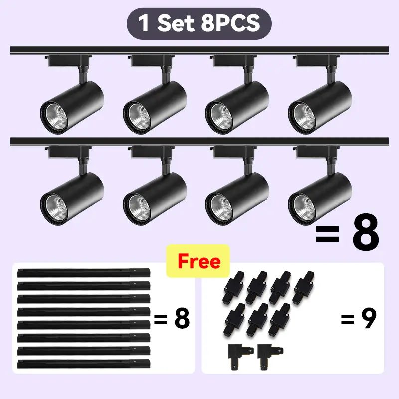 Led Track Light Set Ceiling Lamps Rail Lighting 220V Led Track Lamp Rail Light Spot Light Led Lights for Kitchen Shop Store Home - Image 24