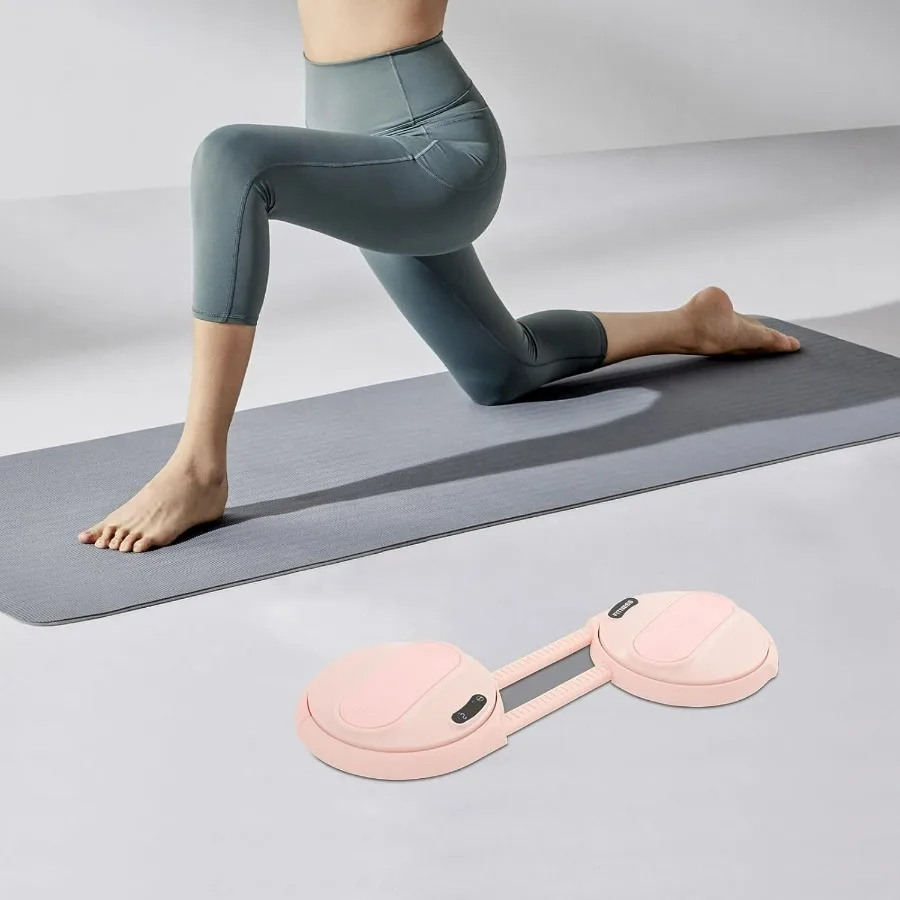 Waist Twister Machine Exercise, Ab Twister Board with Elastic Tension Ropes, LCD Tracks Workout Data, 220.46lbs Load, for Weight