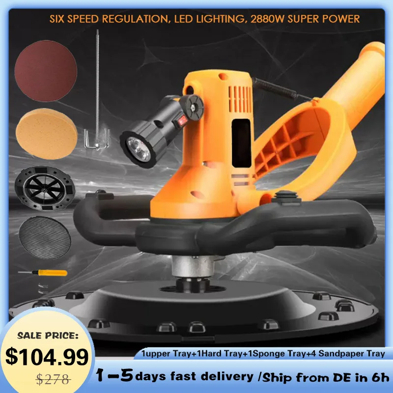 2880w Drywall Sander Grinding Portable Polishing Machine Electric