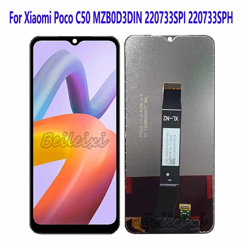 

For Xiaomi Poco C50 MZB0D3DIN 220733SPI 220733SPH LCD Display Screen Touch Sensor Digitizer Assembly Replacement Accessory