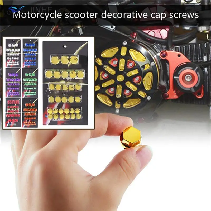 

30Pcs/lot Motorbike Screw Nut Bolt Cap Cover Motorcycle Screw Nut Cover Cap Decoration Car Styling