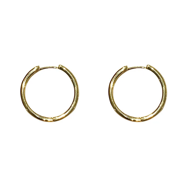 New Fashion Classics Simple Big Round Hoop Earrings for Women Circle Girls Shiny Delicate Party Womens Jewelry New Arrival 2023
