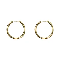 New Fashion Classics Simple Big Round Hoop Earrings for Women Circle Girls Shiny Delicate Party Womens Jewelry New Arrival 2023
