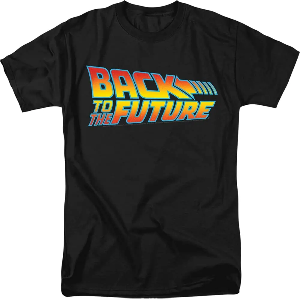 Popfunk Classic Back to The Future Logo Unisex Adult T Shirt &amp Stickers | Мужская одежда