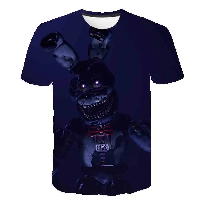 Boys & Girls Cartoon T-shirts Kids Night at Freddy Print T Shirt Children Summer Short Sleeve T-shirt Five Nights Tops Clothing roblox t shirt