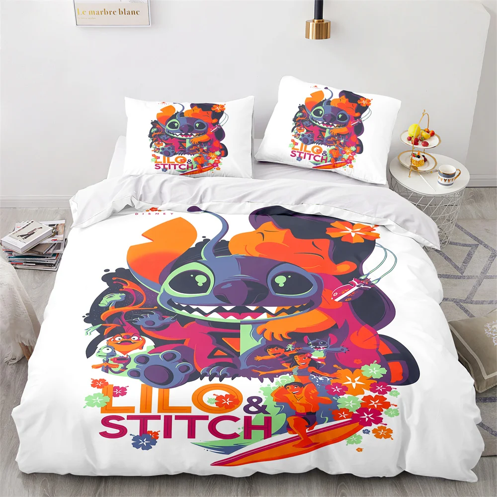 Disney Kid Bedding Set Stitch Duvet Cover With Pillowcases Twin Queen