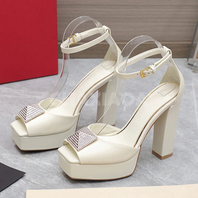 

Summer Runway Show New Female Sandal Peep Toe Ankle Strap Platform Design Women Sandals Sexy Fashion Ladies Pumps
