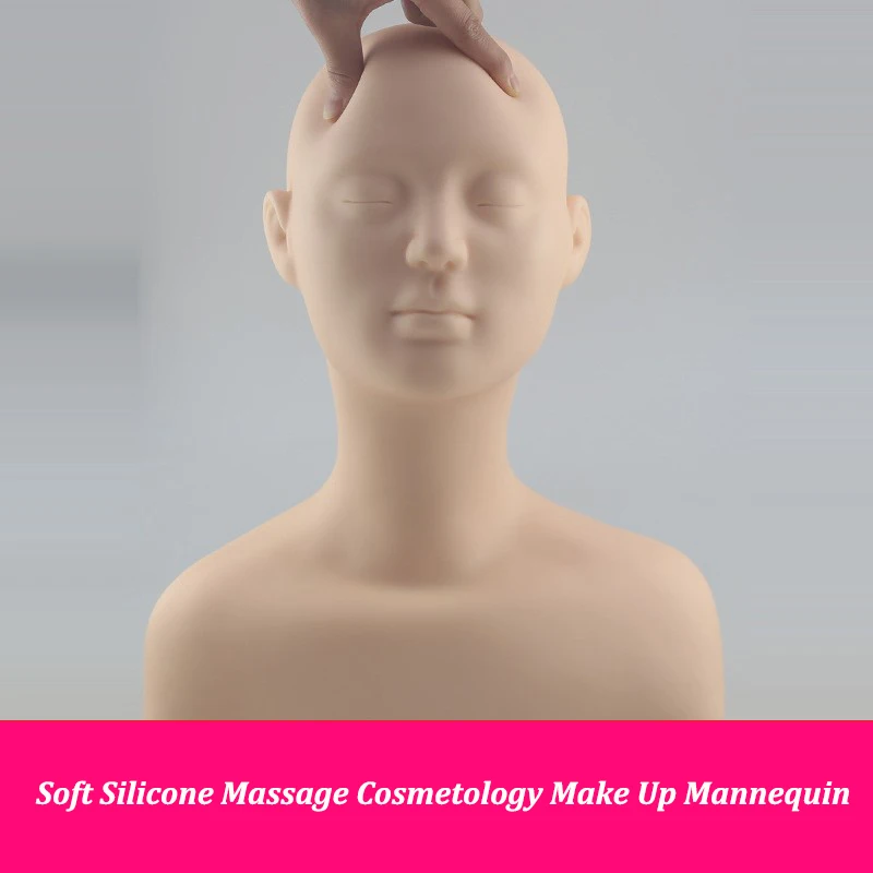 Tubayia Silikon Mannequin Kopf – Schmink- & Massagekopf Für Training (39 Cm, Nude, Rutschfest)