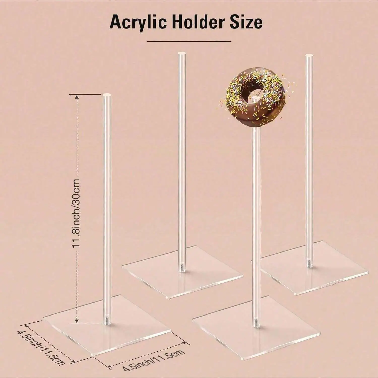 1pc Donut Stand Acrylic ,Clear Bagel Holder Stand, Donut Tower Stand, Donut Display Stand for Dessert Table, Doughnut Holder