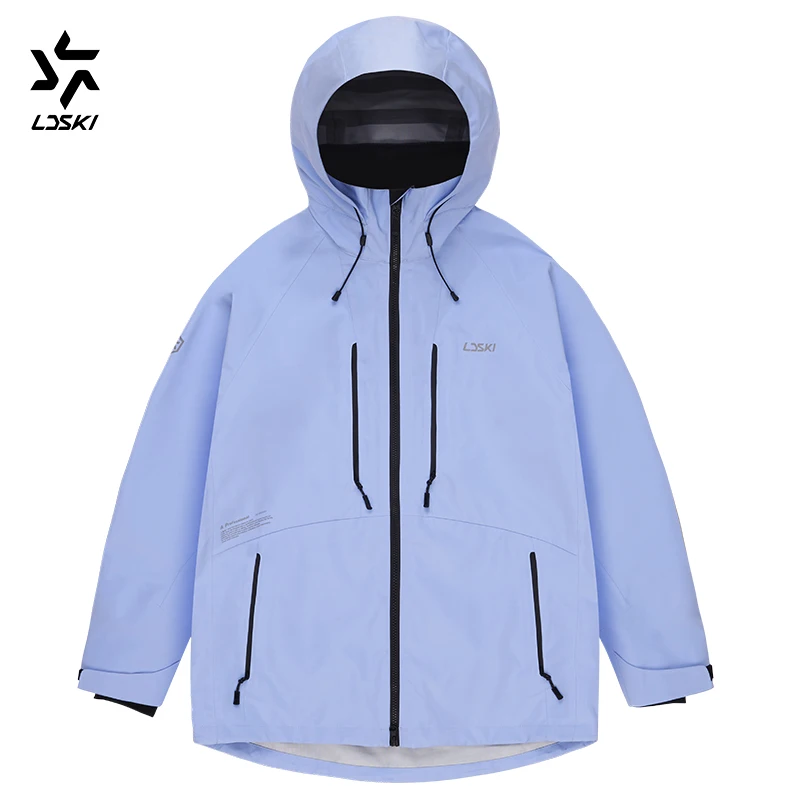 LDSKI Ski Jackets Women Men 3L Fabric Snowproof Powder Skirt Waterproof Thermal Coat Winter Warm Suit Snowboard Wear Extreme2.0