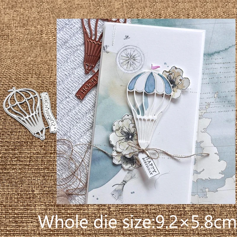 Xldesign Craft Metal Stencil Mold Cutting Dies Hot Air Balloon Banner Scrapbook Die Cuts Album Paper Card Craft Goffratura