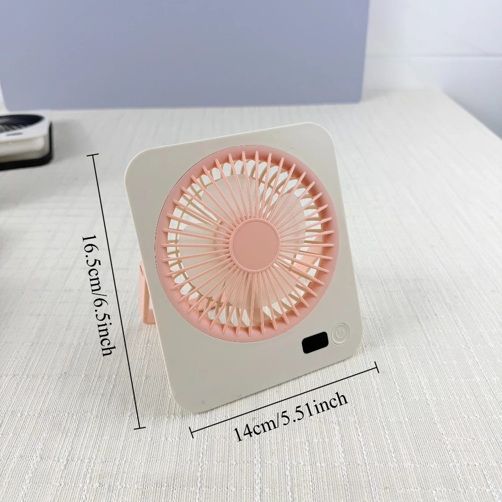 1pc Mini Foldable Desk Fan - USB Rechargeable Ultra-Quiet Personal Cooling Fan with Adjustable 180° Stand, Portable Small Table Fan for Office, Home, Bedroom, Travel, Dormitory 4