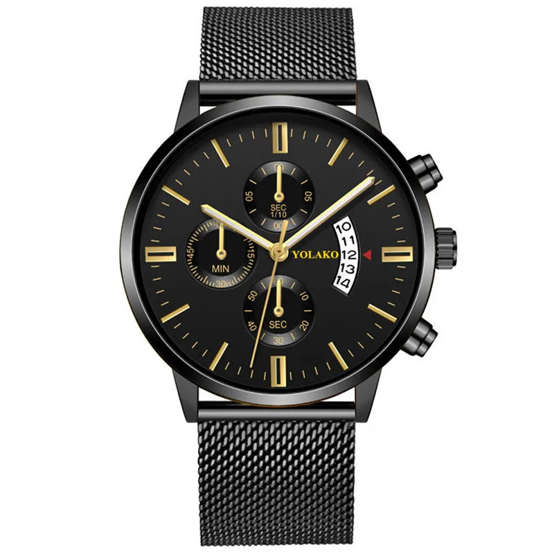 New Arrival Watch for Men Temperament Ultra-thin Mesh Belt Men's Watch High-end Business Round Luminous Relojes Para Hombre 
