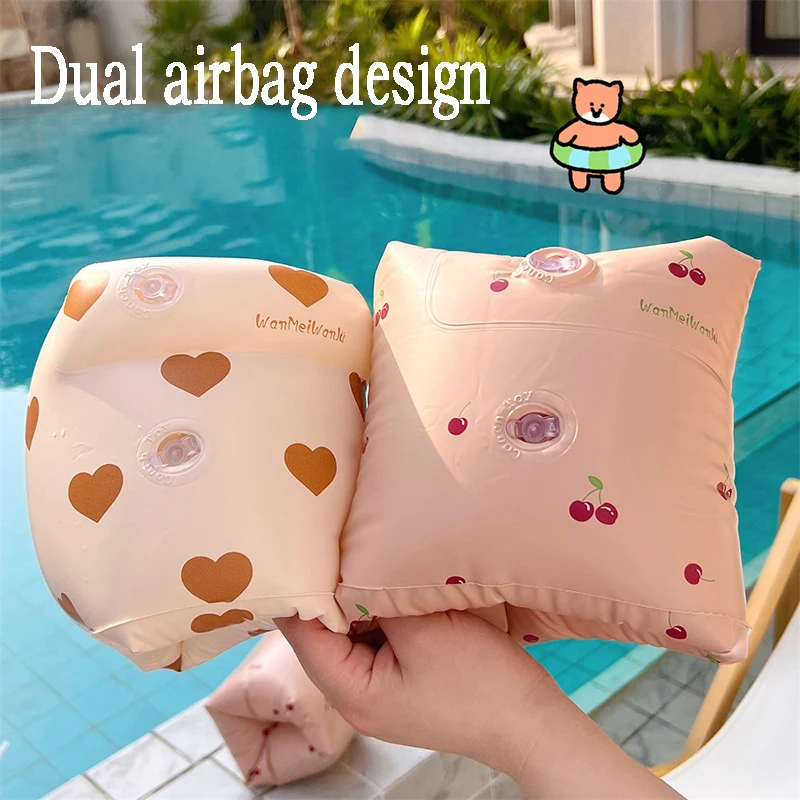 1 pair  Cartoon printing Swimming Arm Floaties， Inflatable Swim Arm Bands Floater Sleeves for Adults and Kids 5