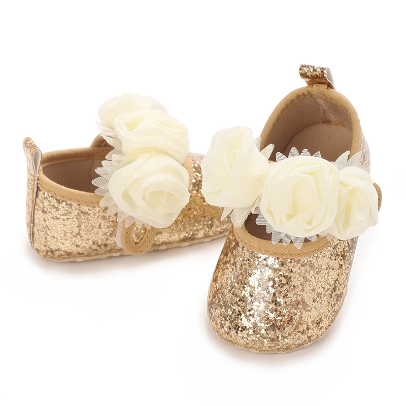 Cute Flowers Baby Girl Princess Shoes 0-1 Year Casual Anti-Slip Bow Sneakers Spring Toddler Soft Soled First Walkers 0-18 Months 4
