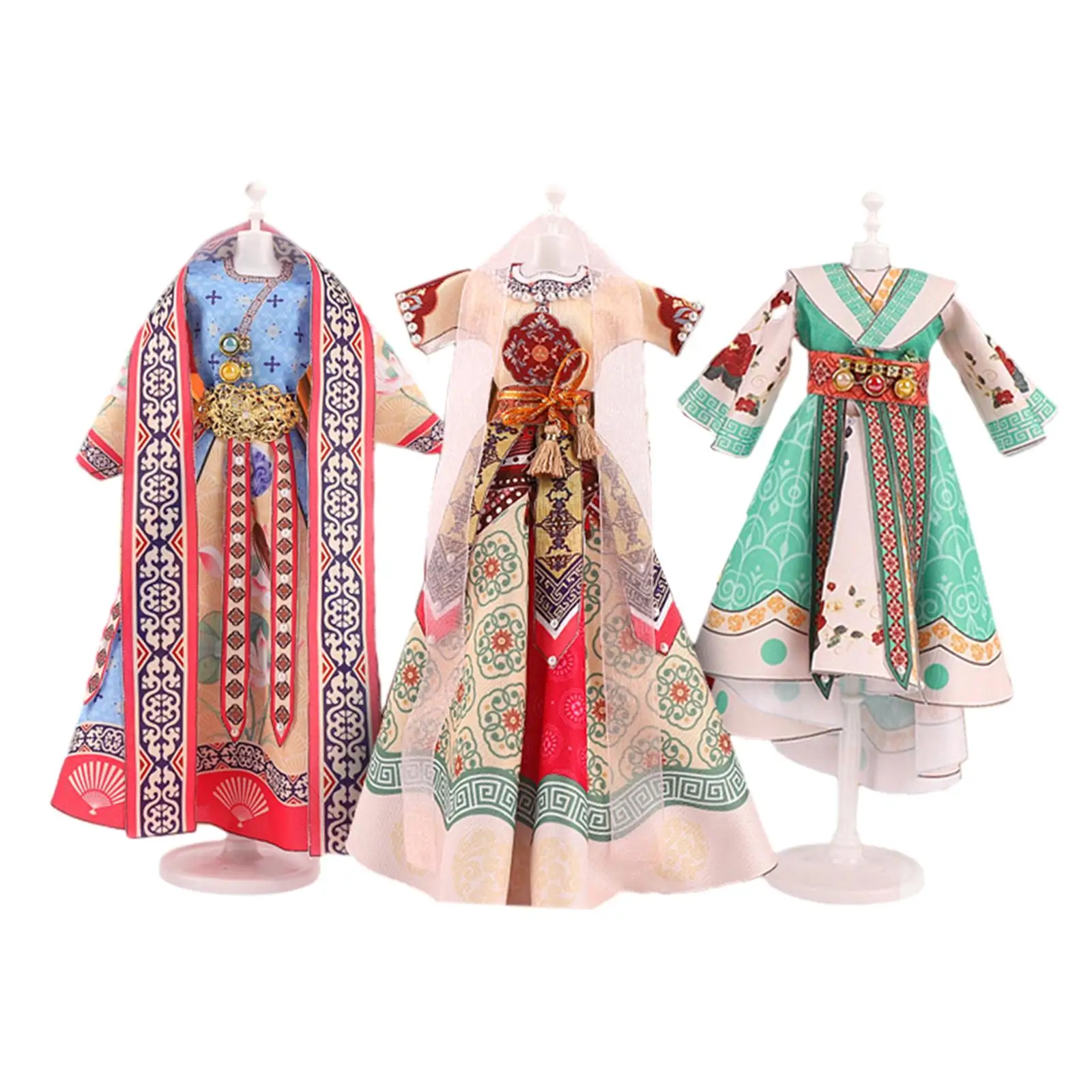 DIY Hanfu Clothes Toys Learning Toys Doll Clothes Making DIY Arts Crafts for Girls Teens Beginners Age 6 7 8 9 10 11 12 Children