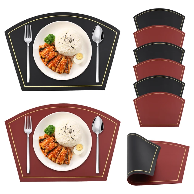 Double-Sided Leather Placemats Set of 6 Washable Heat Resistant Placemats  Waterproof Oil-Proof Wipeable Place Mats for Kitchen - AliExpress