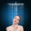 Square 16-inch Ultra Thin Stainless Steel Rainfall Bathroom Shower Head Chrome Modern Home 2