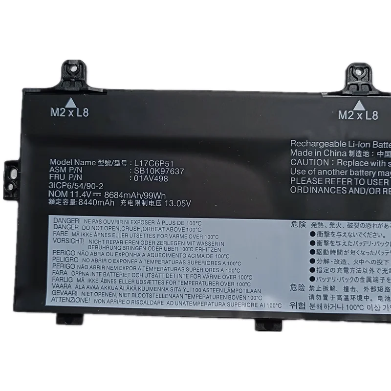 Bateria do Portátil para Lenovo Sb10k97636 01av498 Thinkpad P72 P73 Sb10k97637 931qa100h Novo L17m6p52 01av497 L17c6p51 - Imagem 3