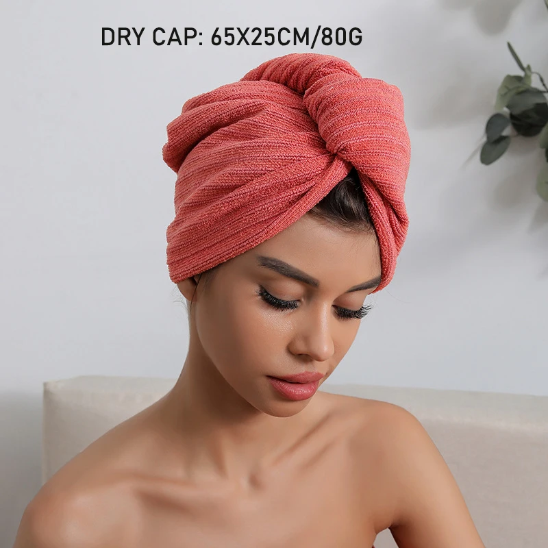 21X27CMCuteBowDryHairCapBathroomAccessoriesSuperAbsorbent