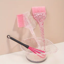 4-Piece Sparkling Hair Dyeing & Styling Brush Set (4pcs-red)