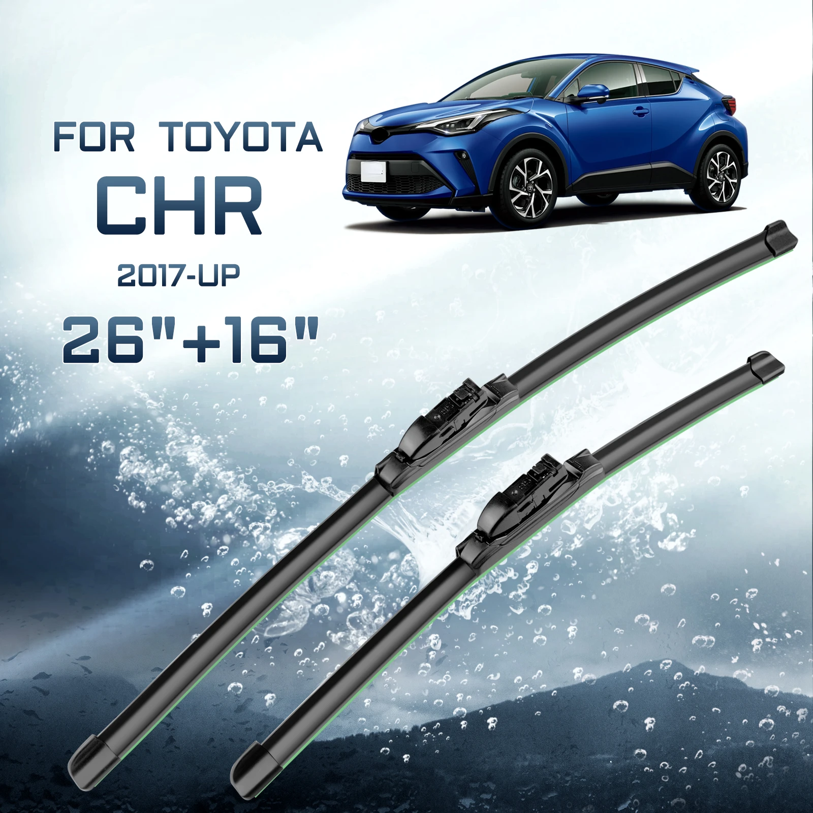 Car Wiper Blade For Subaru Xv Toyota Chr / Chr 26"+16" Rhd Auto