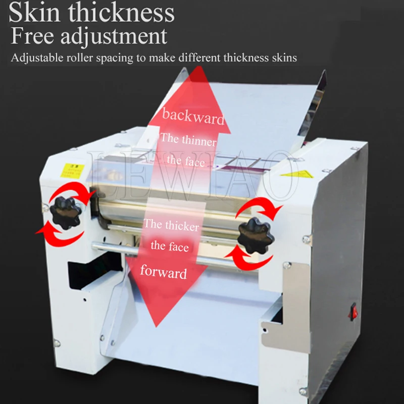 Electric Noodle Maker Stainless Steel Dough Sheeter Dough Roller Automatic Pasta Maker Machine