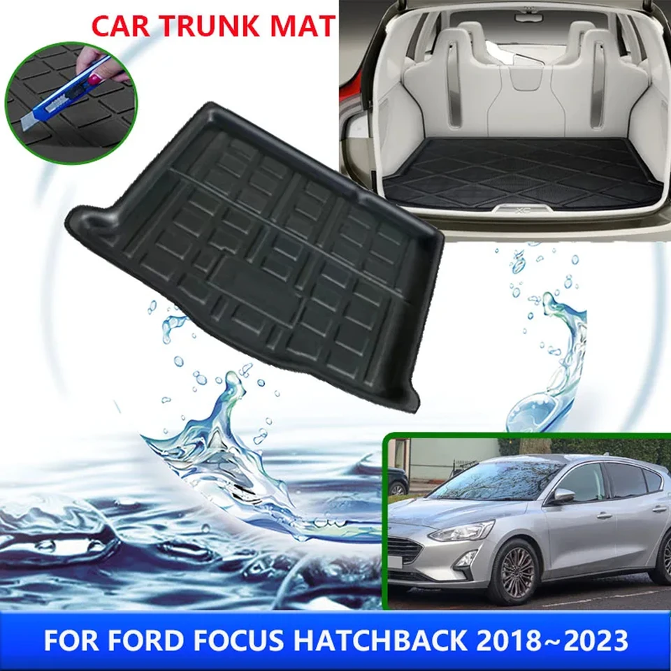 Tappetino per bagagliaio per auto per Changan-Ford Focus MK2 2004-2007 2008 2009 2010 2011 Cargo Liner Tappeto Parti interne Accessori Copertura  34