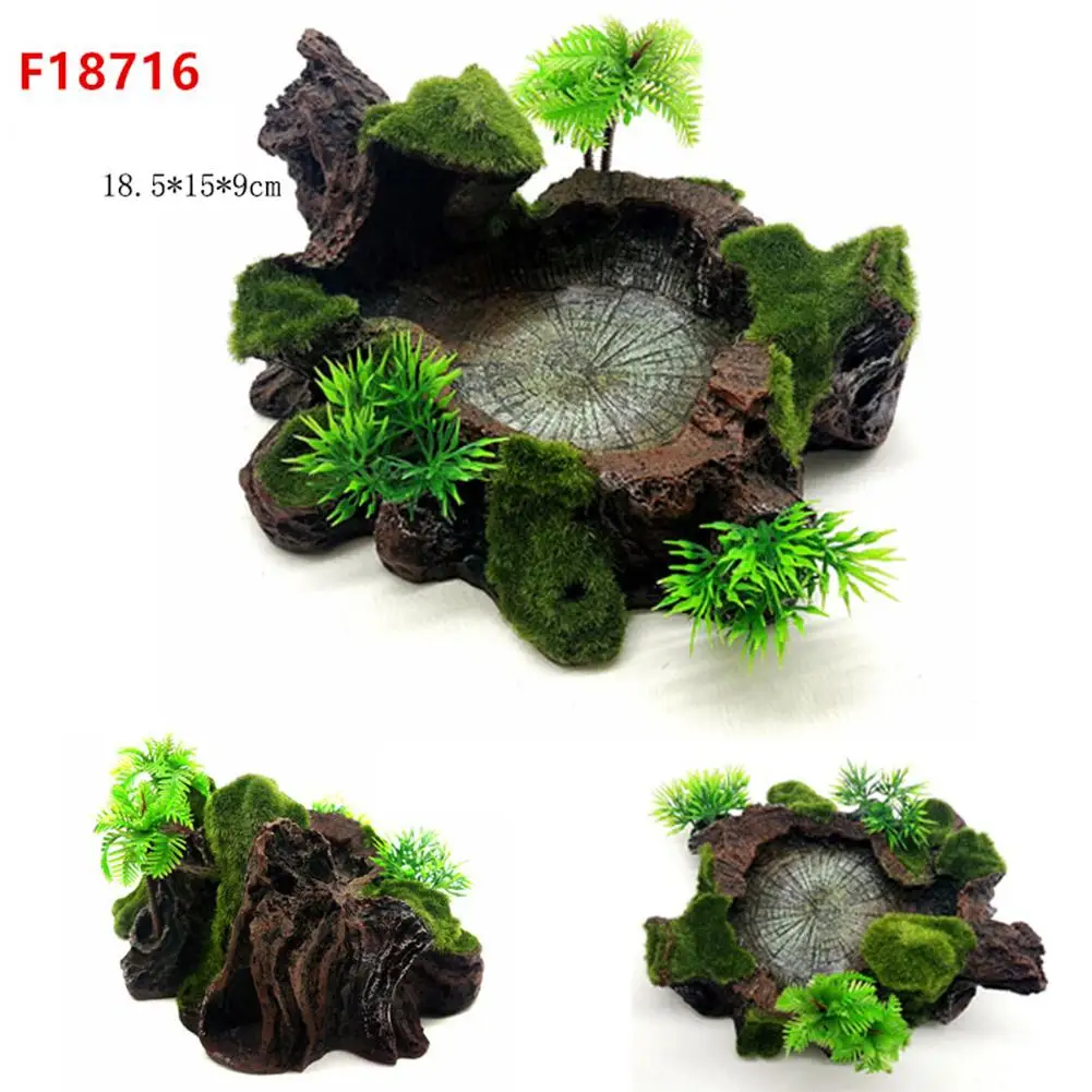 Artificial Turtle Tree Trunk Driftwood Aquarium Fish Tank Reptile Cylinder Making Roots Plant Wood Decoration Ornament