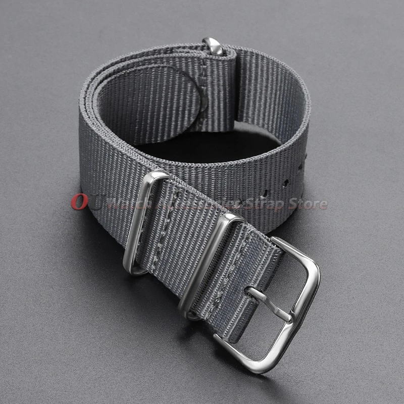 Versatile Canvas Nylon Watch Strap – Universal One-Piece Loop Bracelet