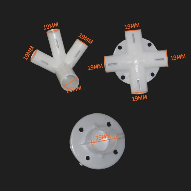 9Db ​​Pótalkatrészek Keresztező Cső Dugó Sátor Láb Sarokközpont Csatlakozó Fehér 25/19 Mm Árnyék Kiegészítők A Pavilon Napellenzőhöz - Image 6