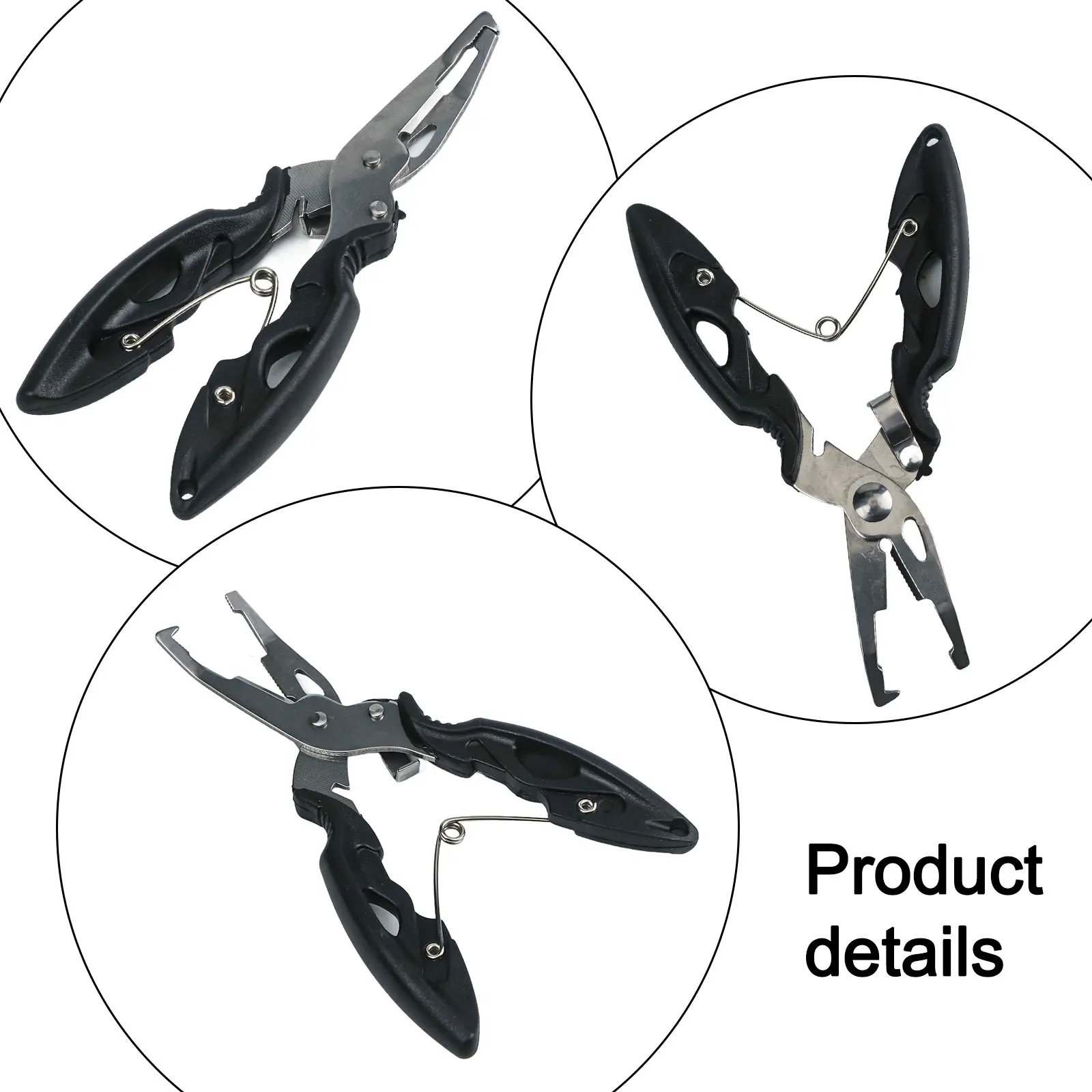 Angeln Zangen Locken Zangen Aluminium Split Ring-Haken Entferner-Linie Cutter Angelgerät Schneiden Fisch Zange Multifunktions schere – Detail 4