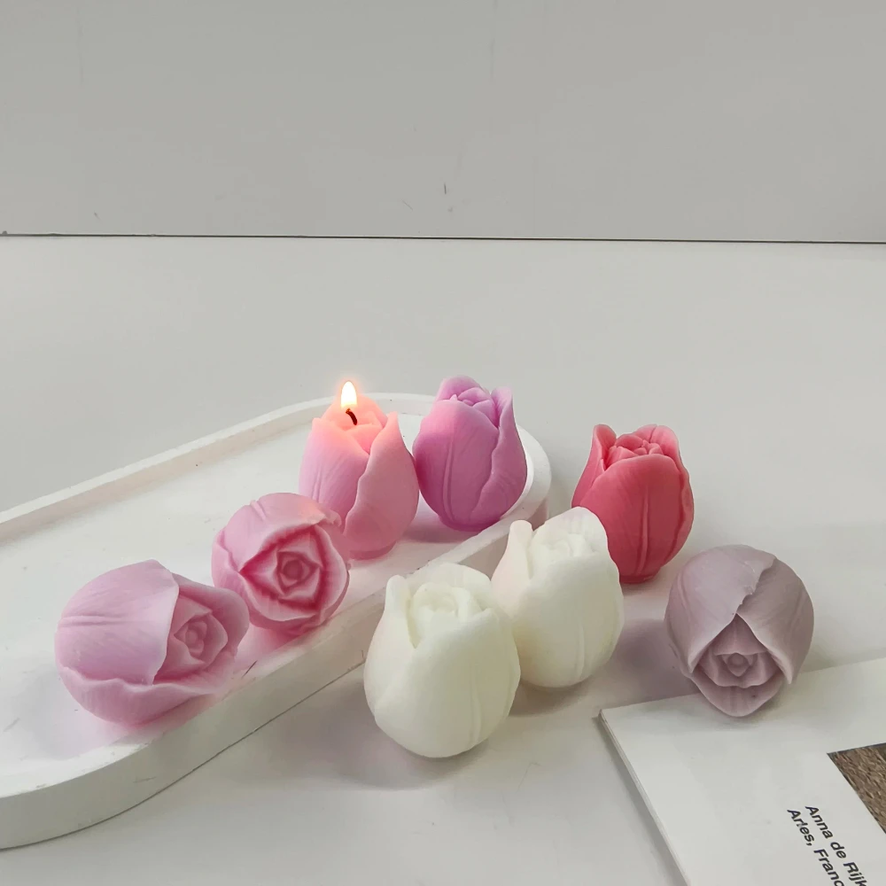 X2 Moldes Silicona Moldes Para Hacer Velas Molde Rosas 3d | Cuotas Sin