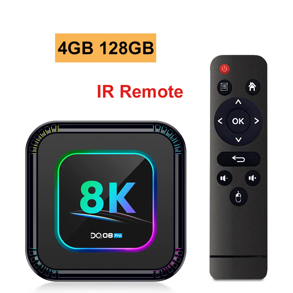 DQ08 Pro RK3528 Android 13 Quad Core Smart TV Box RGB 8K Video 4K