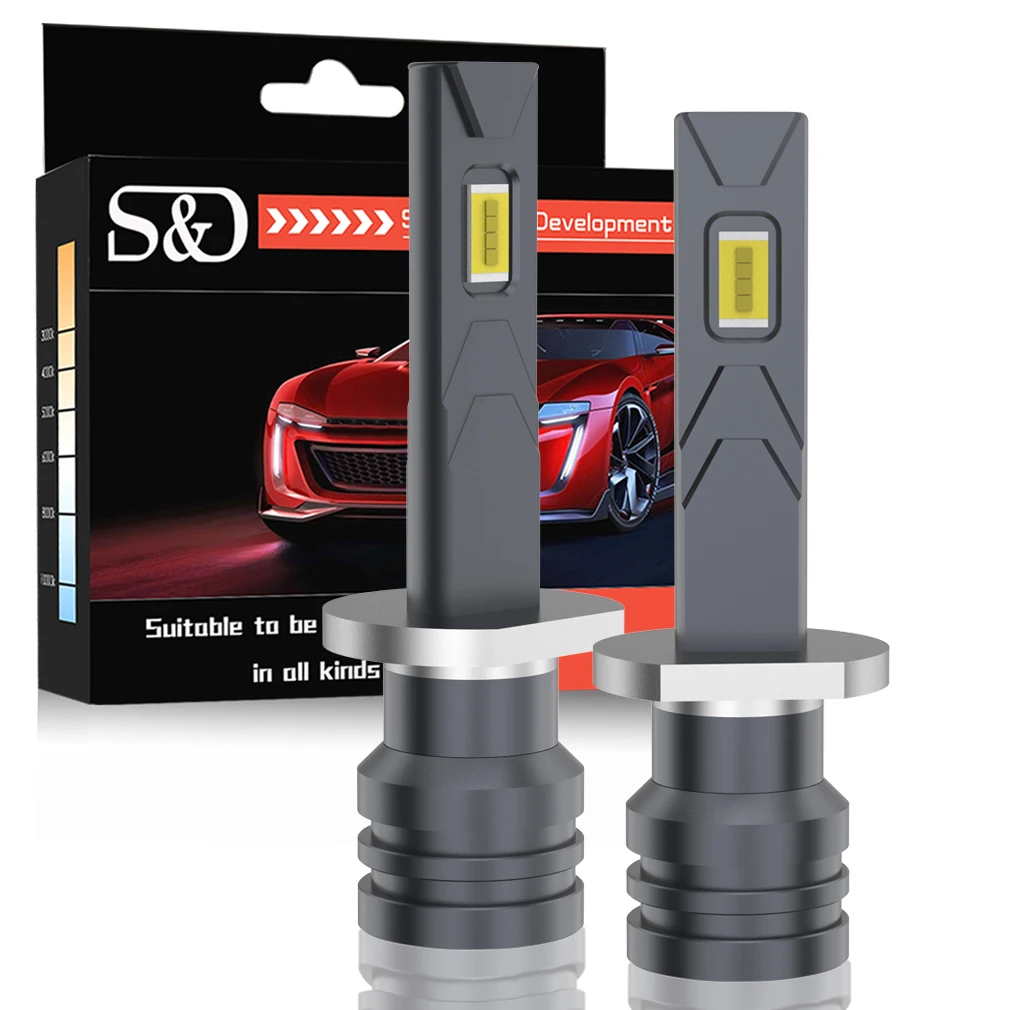 

2Pcs H1 LED Headlight Bulb Mini Wireless 60W 25000LM 6500K 3570 Car Headlamp Auto Lamps H1 Led 12V Car light