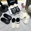 Women's Plush Slippers 2024 New Winter Women's Hole Shoes Thick High Heel Soft Sole Beach Garden Shoes Home Plush Hole Slippers 6