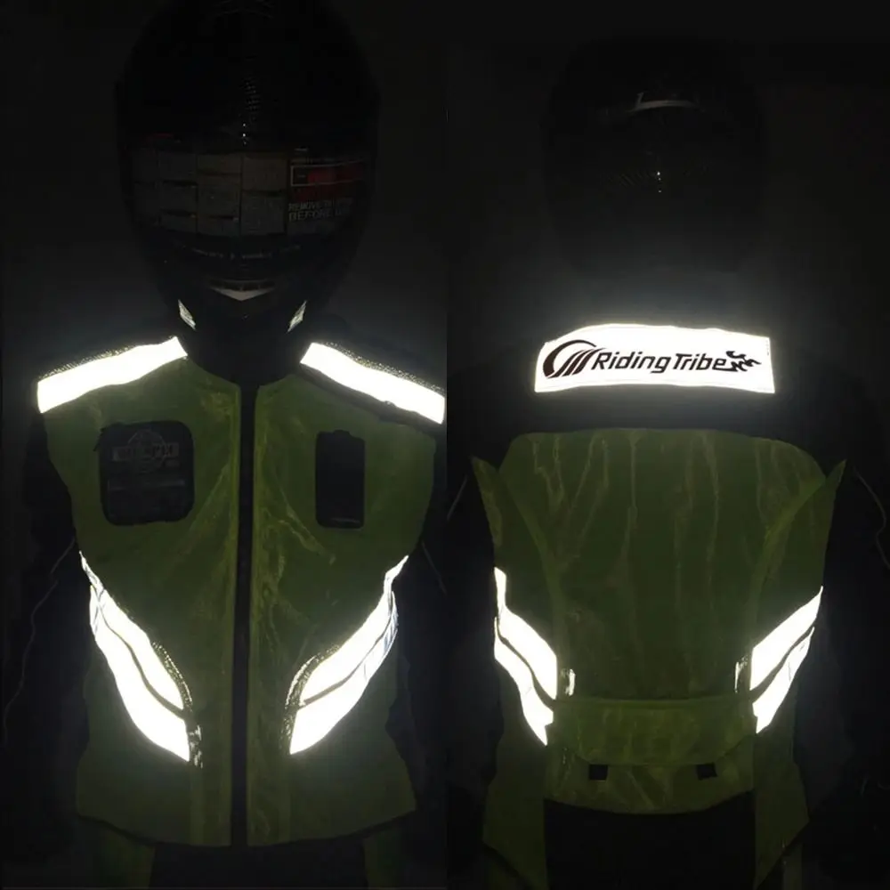 High Visibility Warning Safety Coat Lightweight Wear Resistant Reflective Vest Breathable Professional Motorcycle Jacket