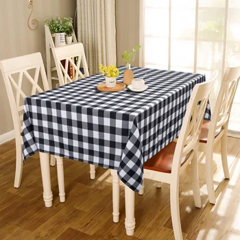 Tovaglia impermeabile rettangolare 52"x 52" Tovaglia a quadretti lavabile e resistente alle macchie, ideale per picnic all'aperto, feste, cucina 1