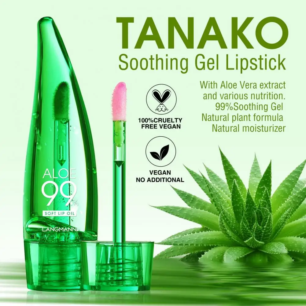 99% Aloe Vera Lip Balm Oil Temperature Color Changing Lipgloss Waterproof Moisturizing Long Lasting Lip Tint Makeup Cosmetic